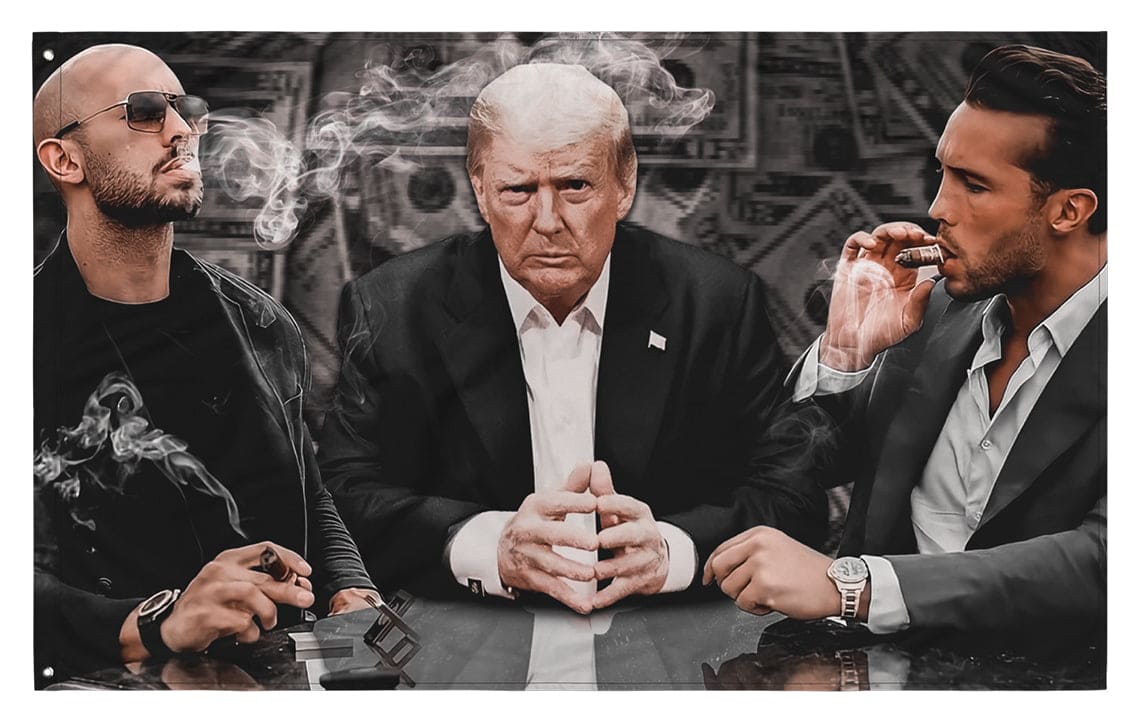 3 GOATS - Andrew Tate Flag, Donald Trump WallFlag