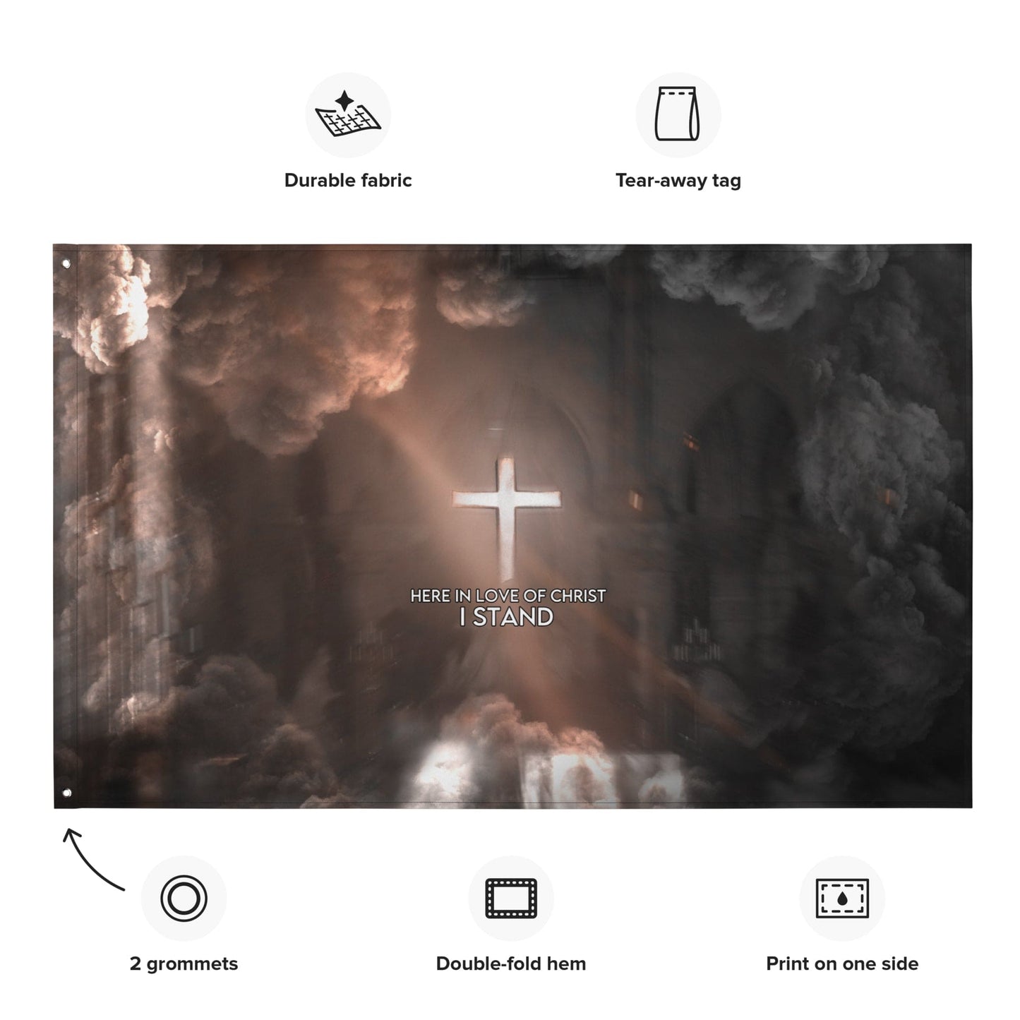The Cross Remains (Notre-Dame) - Christ Flag