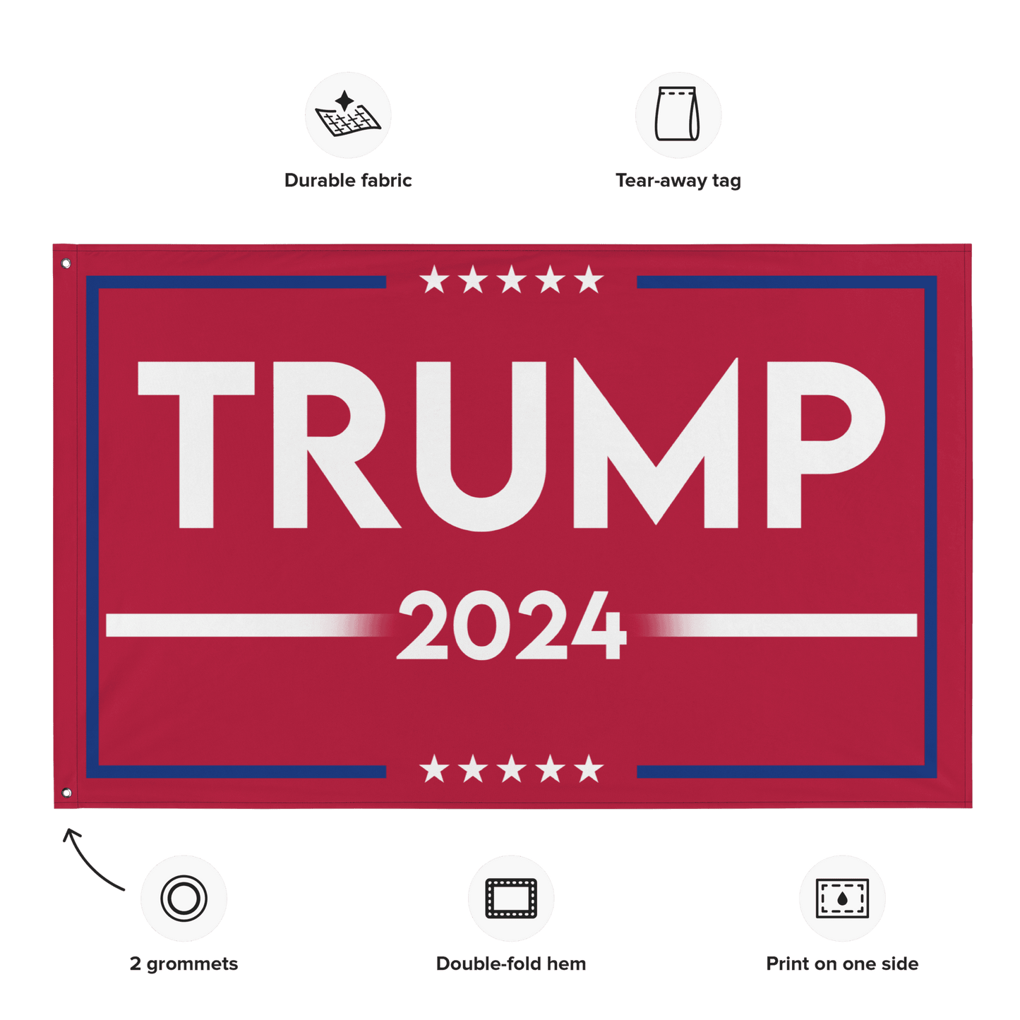TRUMP 2024 Presidential Flag (RED)