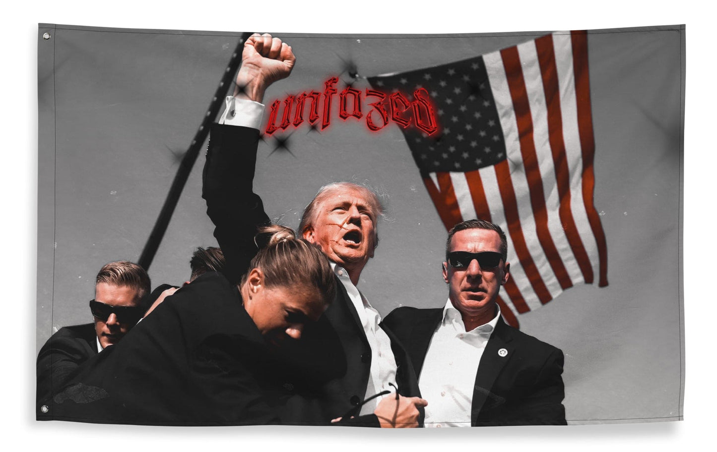 UNFAZED - Donald Trump Flag from Assassination Attempt Pennsylvania.